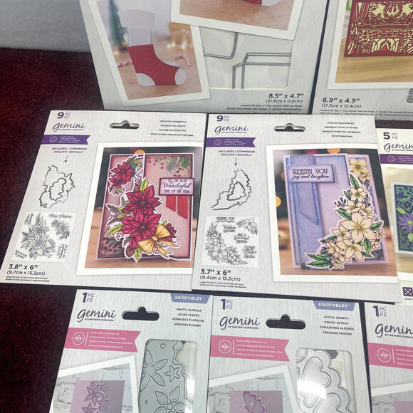 Lot 17 Crafters Companion Gemini Dies Stamp Papercraft Birthday Flower Christmas - Picture 5 of 9